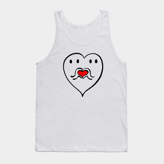 I Love Boo - Black Line Tank Top by Dirtbath